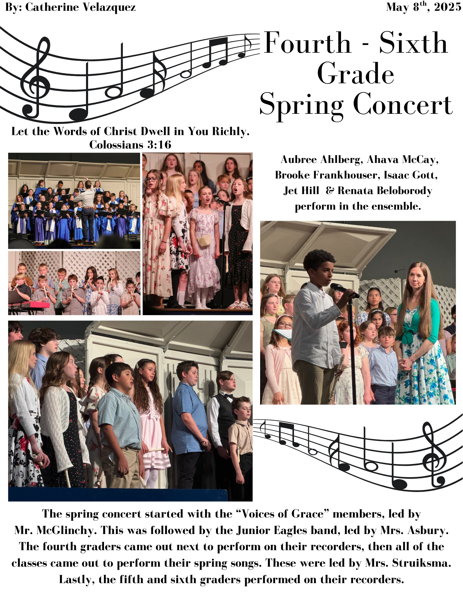 Fourth - Sixth Grade Spring Concerts