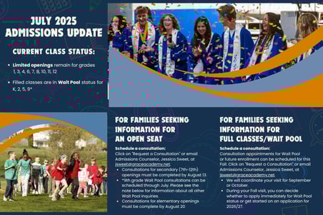July Admissions Update
